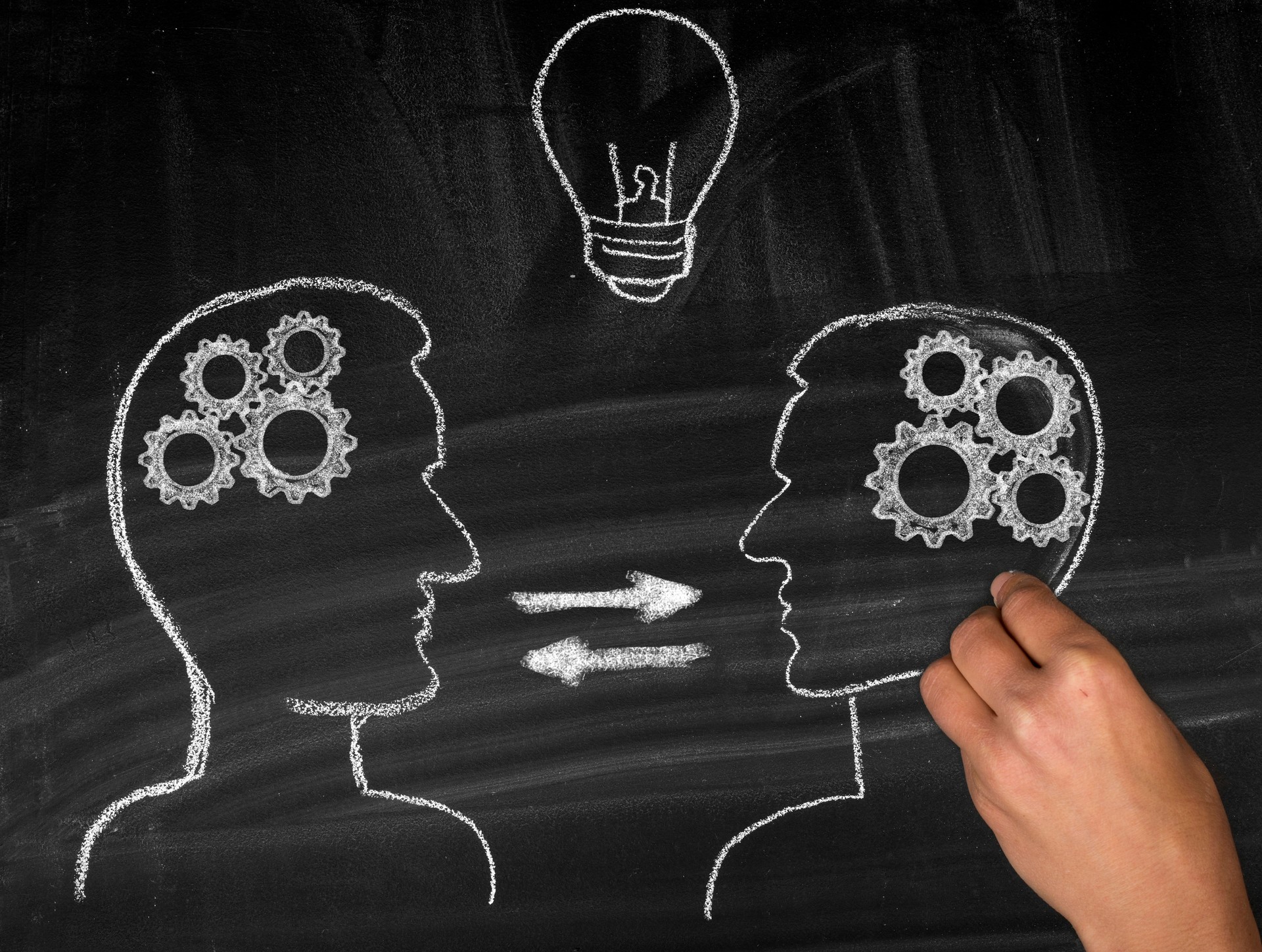 Cerebro humano y de comunicación concepto